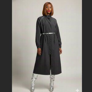 Longline Utility Drawstring Midi/Maxi Shirt Dress (Dress for Sale Only)